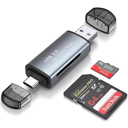SD Card Reader for iPhone iPad MacBook,USB 3.0 USB C to SD/Micro SD Card Reader