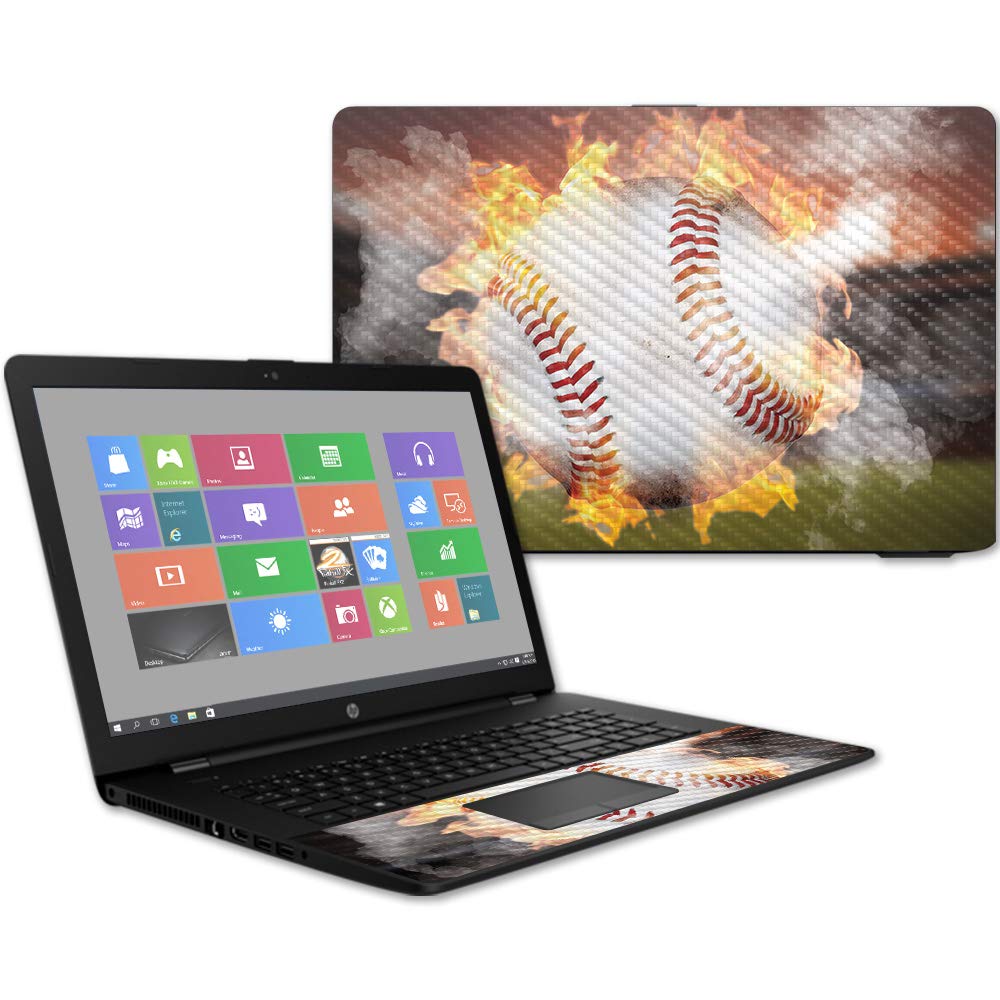 MightySkins Carbon Fiber Skin for HP 17T Laptop 17.3" (2017) - Fastball | Protective, Durable Textured Carbon Fiber Finish | Easy to Apply, Remove…