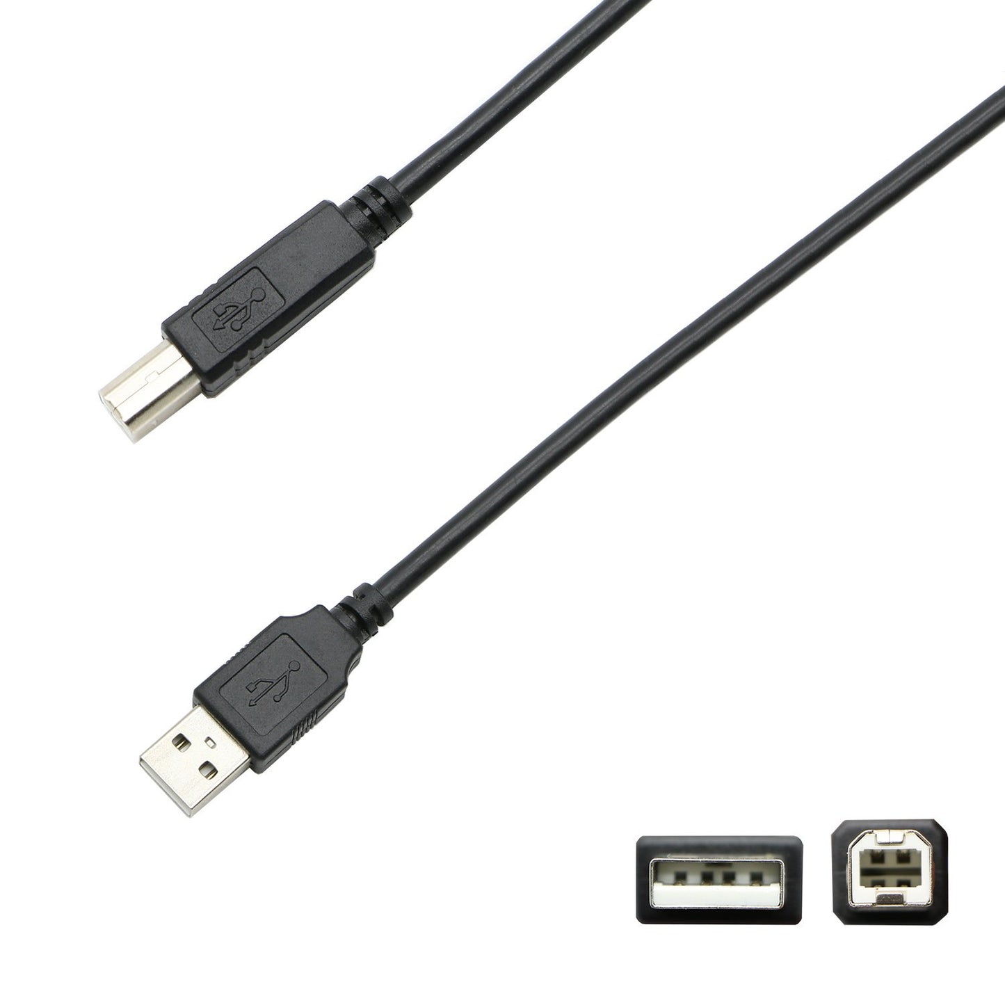 USB 2.0 Cable A Male to B Male Cable for Printer Scanner (25 Feet)