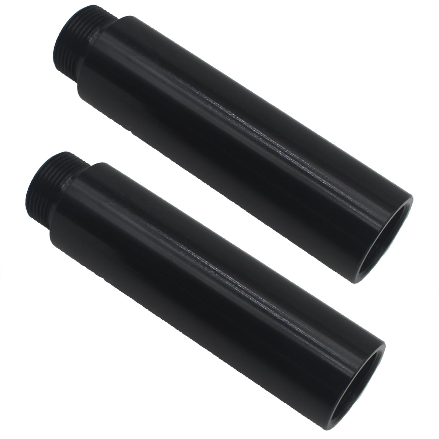 SYCZIOHU 2.99 Inch Microphone Extension Pipe Set 2 PCS Mic Stand Extension Tube with Adapter screw for Microphone Stand and DIY (3/8 to 5/8)