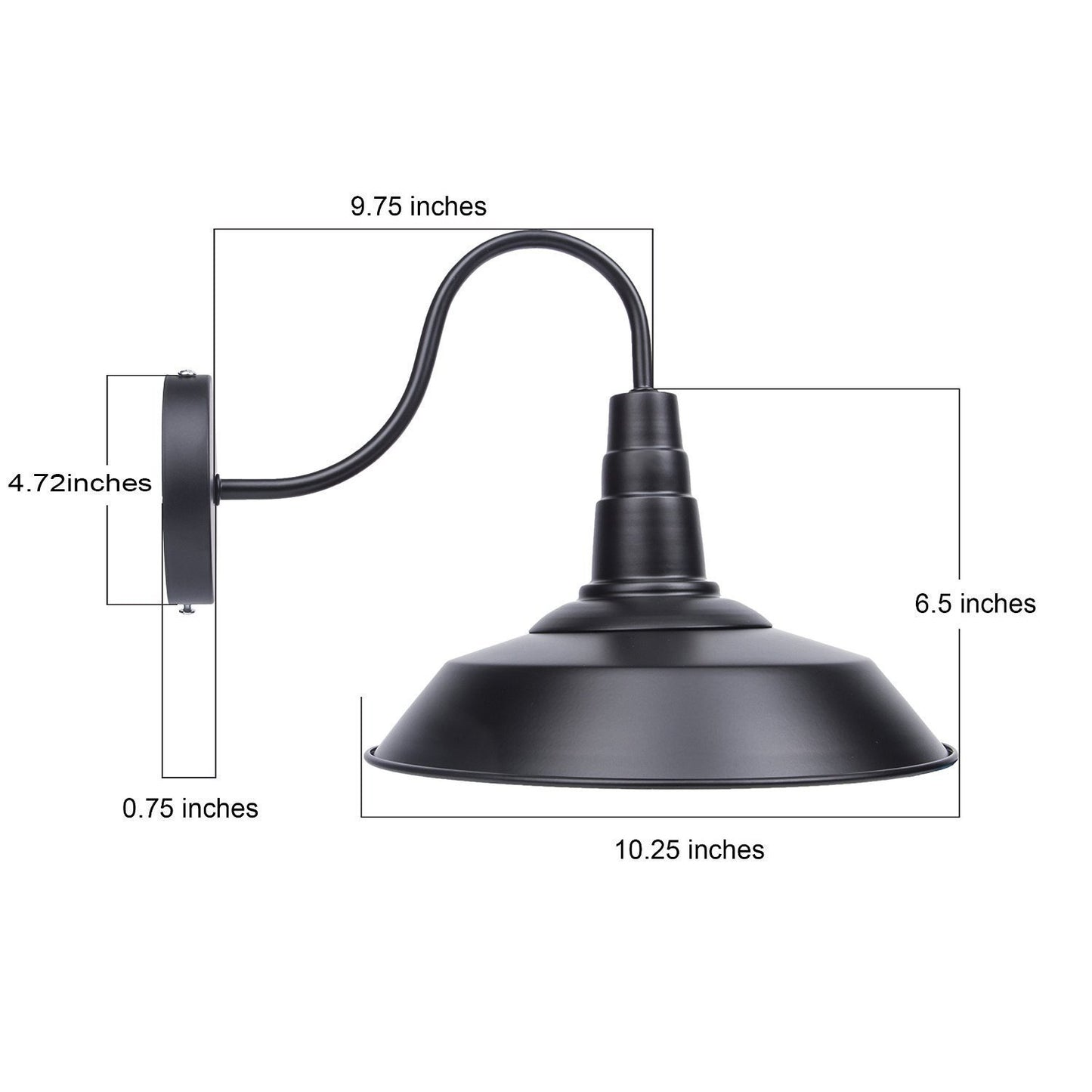 Lightess Black Wall Sconces Lighting Gooseneck Industrial Barn Lights Vintage Farmhouse Wall Lamp, CY-8