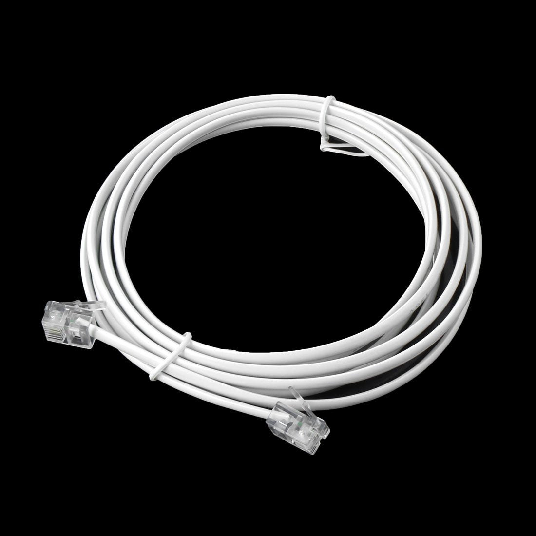 uxcell RJ11 Telephone Cable, 2M 6P2C RJ11 to RJ11 Module Extension Lead Phone Cord for DSL Modems, 6.56Ft Ethernet Network Cable High Speed Data
