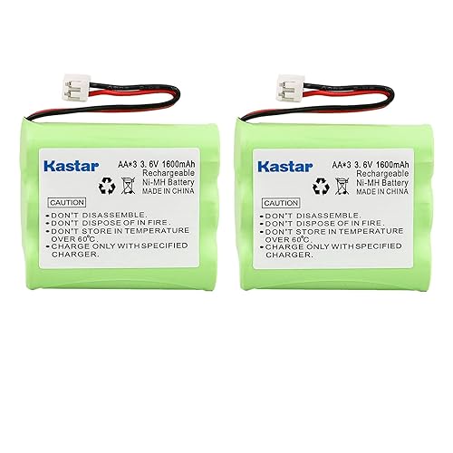 Kastar 2-Pack AAX3 3.6V 1600mAh EH Ni-MH Rechargeable Battery for Motorola, Radio Shack, Sanyo Series Cordless Phone (Check Your Cordless Phone Model