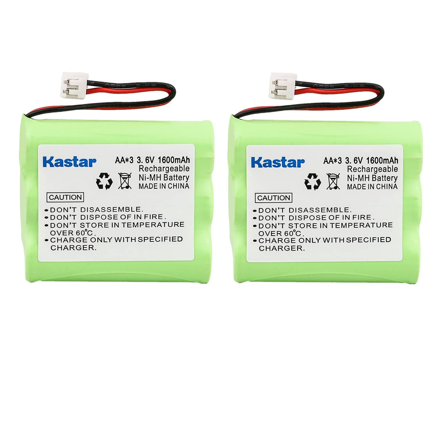 Kastar 2-Pack AAX3 3.6V 1600mAh EH Ni-MH Rechargeable Battery for Motorola, Radio Shack, Sanyo Series Cordless Phone (Check Your Cordless Phone Model
