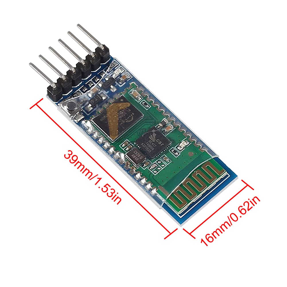 Diitao 4PCS Bluetooth Module BT Modules 6 Pin Wireless RF Transceiver Long Range Bluetooth Transceiver for Arduino (HC-05)