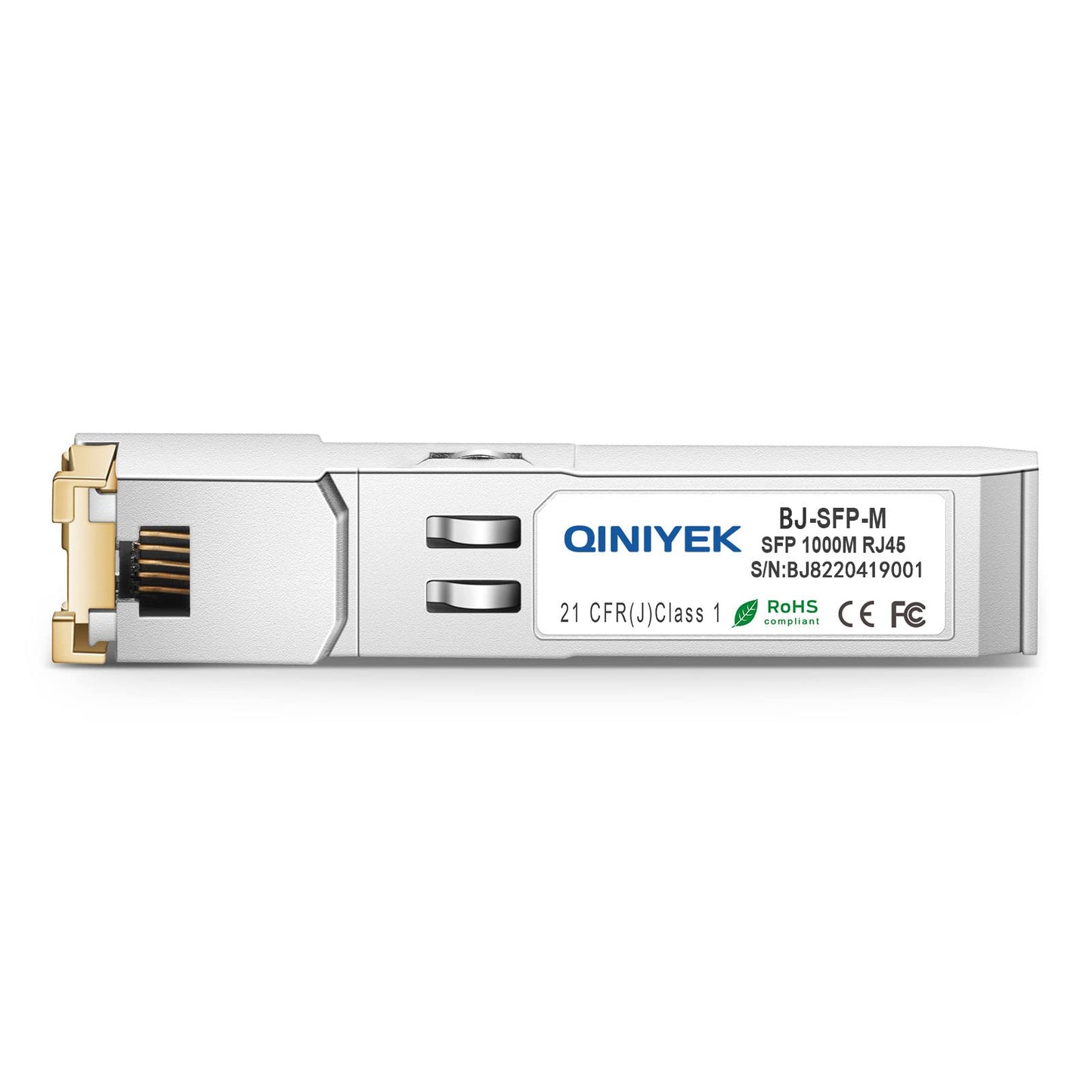 QINIYEK SFP to RJ45 Module,1000BASE-T Transceiver for Cisco GLC-T/SFP-GE-T, Meraki, Fortinet, Ubiquiti UniFi UF-RJ45-1G, D-Link, Supermicro, Netgear
