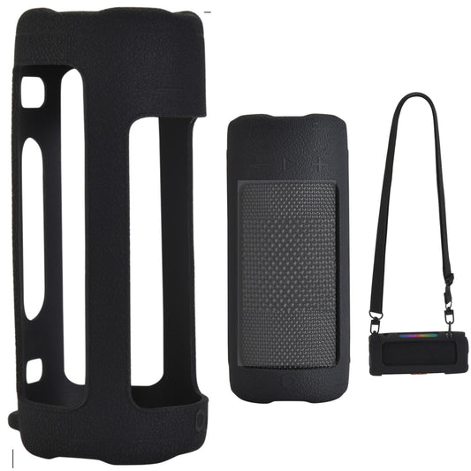 Ferbao Silicone Case for JBL Grip,Protective Case Cover for JBL Grip,with Shoulder Strap (Black)