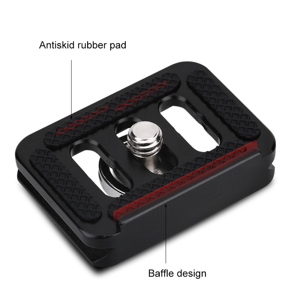 Mini Aluminium Alloy Quick Release Plate Camera Mount Tackle Photography Accessory with 1/4'' Screw, Suitable for SIRUI TYC10 T005 / T025 Ball Head