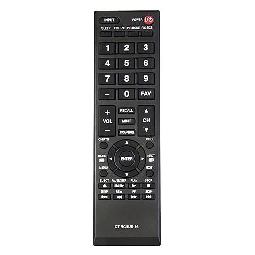 Beyution CT-RC1US-16 Replacement Remote Control Fit for Toshiba TV 43L310U 43L420U 49L310U 49L420U 55L310U 65L350U 19AV600U 19AV600UZ 19C100 19C100U