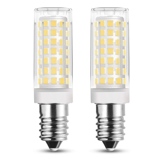RAYHOO 2pcs E14 Base LED Light Bulbs 8W LED Light Equivalent to 60W Incandescent Bulb, E14 European Base Bulb, 88-2835-SMD LED Chipsets, Not