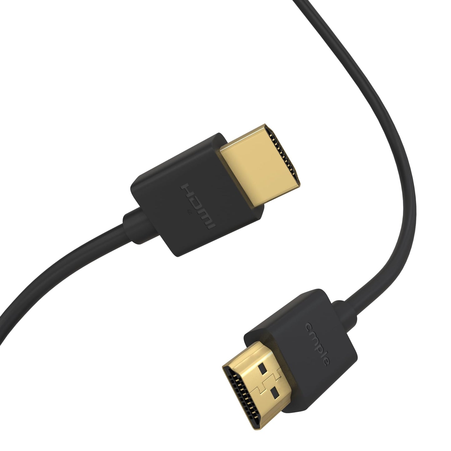Cmple - High Speed HDMI 3 ft Cable, 4k@60Hz Ultra Thin HDMI 2.0, ARC, 3D, Flexible
