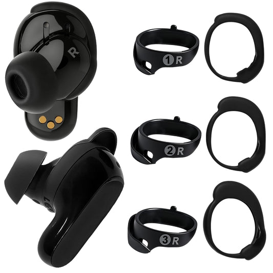 Replacement Wingtips for Bose QuietComfort Ultra Earbuds (2nd Gen), Anti-Slip Silicone Wingtip Eartips, Ear Hook Covers Secure Fit Stability Eartips
