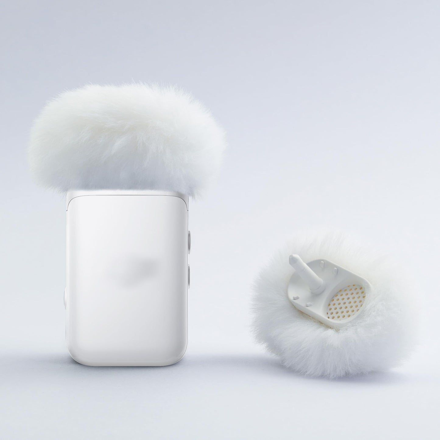 LEFXMOPHY White Windscreen for DJI MIC 2 (2024)/ MIC2 / OSMO POCKET 3 Microphone Furry Wind Muff Foam (Not for Dji Mic 1 2023), 2-Pack