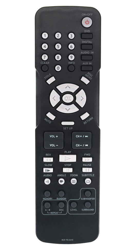 AULCMEET RCR192AA10 RCR 192 AA10 Replaced Remote Control Compatible with RCA Home Theater DVD RTD3131 RTD3133 RTD3136 RTD3236 RTD3236E RTD3236EH