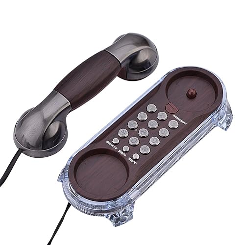 Office Retro Hanging Phone, 1PC Flash Antique Telephones Fashion Hanging Phone Caller Wall Mounted with Blue Backlight