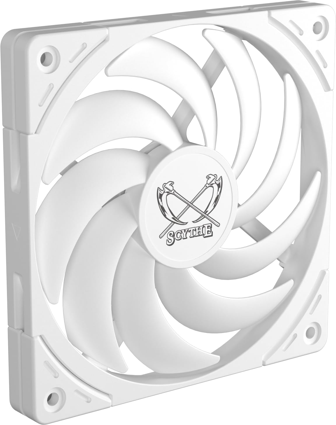 Scythe Wonder Tornado 120 Slim White, 120x120x15mm, PWM Fan, High Static Pressure, 400-2000 RPM, 3.12-26.36 dBA, FDB Bearing, 12V, for Compact