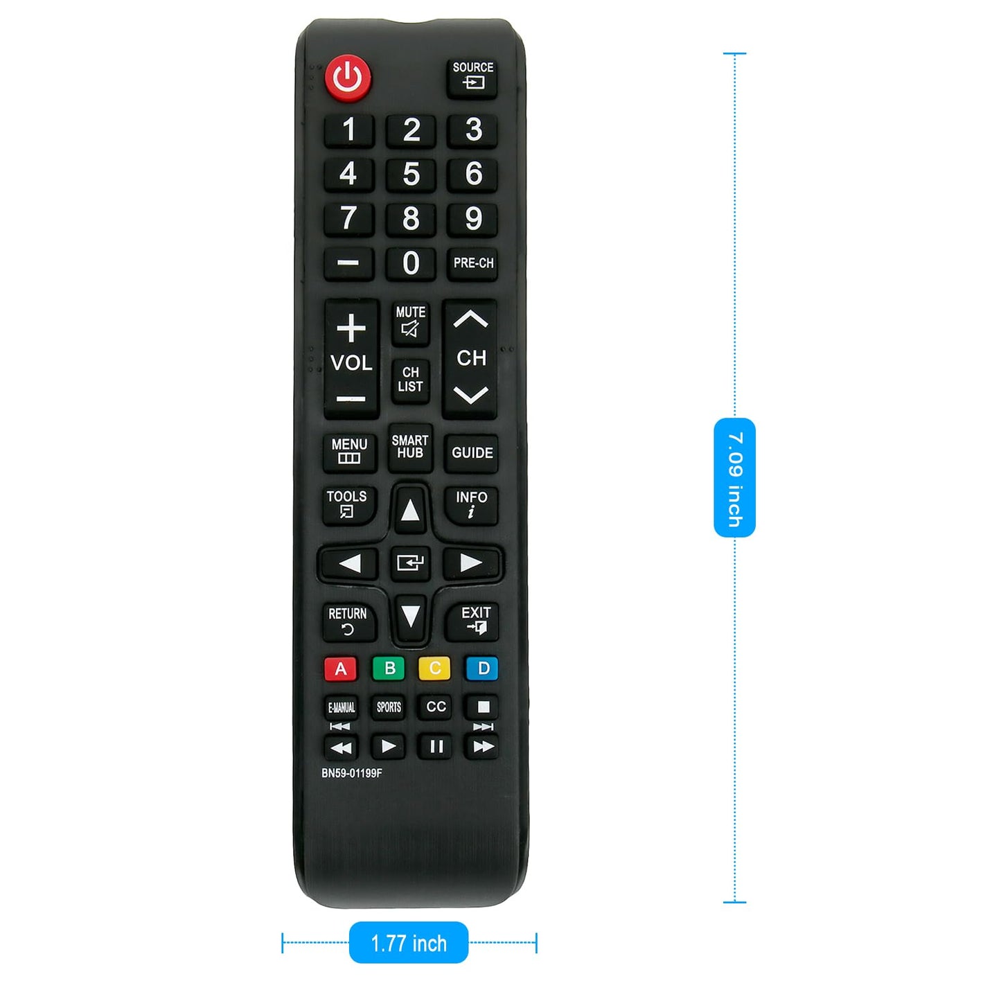 New BN59-01199F Replace Remote fit for Samsung TV UN65JU639DF UN65JU639DFXZA UN58J5190BF UN58J5190BFXZA UN50J5201AF UN50J5201AFXZA UN58J5190AF