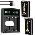 Pickle Power Rechargeable Battery for Xbox Series X|S/Xbox One, 2 X 2800mAh Batteries with Fast Charger Station for Xbox One/S/X/Elite Controller
