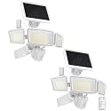 Ensenior Solar Security Lights, Wide Beam Flood Light 6500K Super Bright for Driveway Backyard Garden, Remote Control Motion Lights, Weather-Resistant