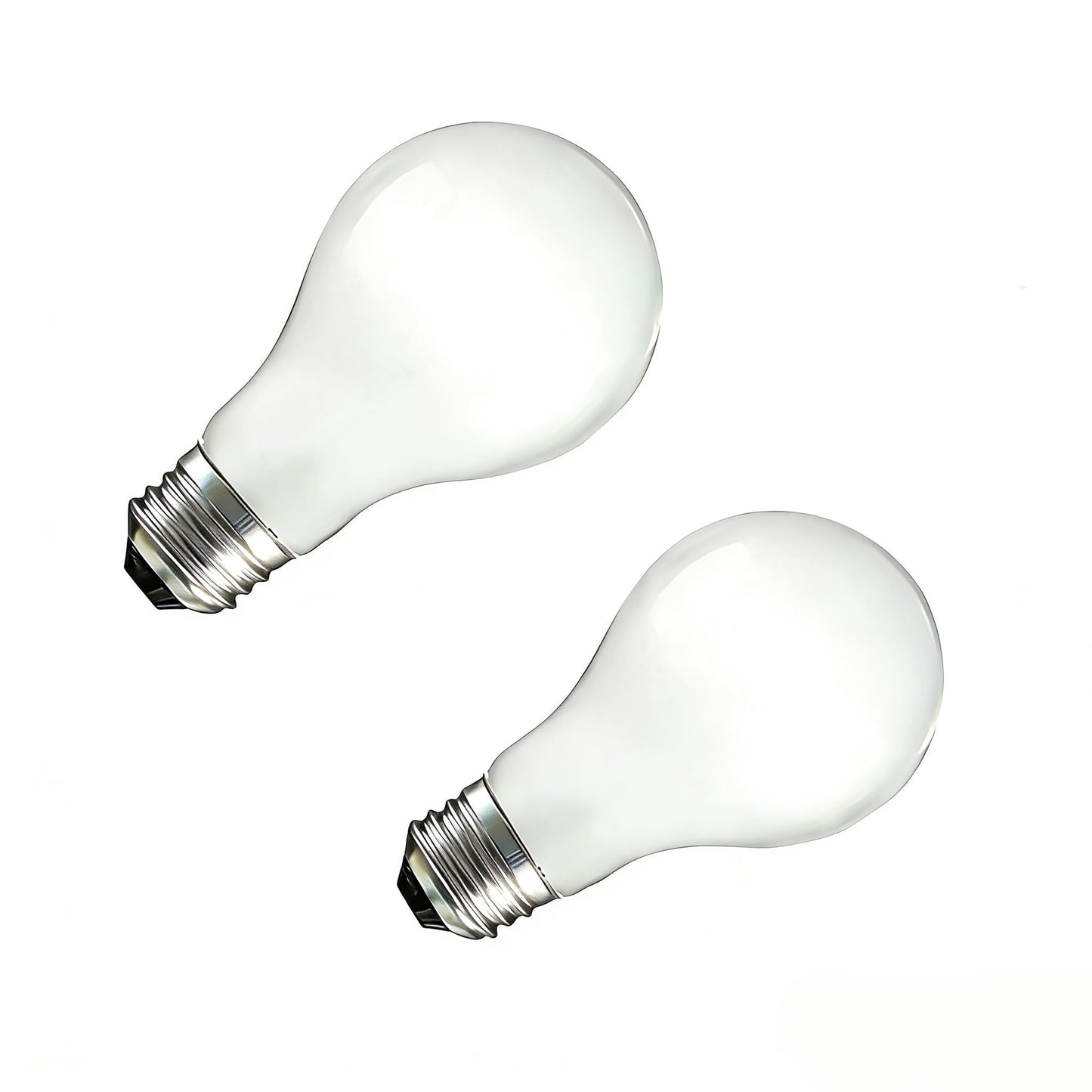 60 Watt Incandescent Light Bulbs, A19 Shatter Resistant Rough Service Light Bulb, E26 Medium Base, Soft White, 2 Pack