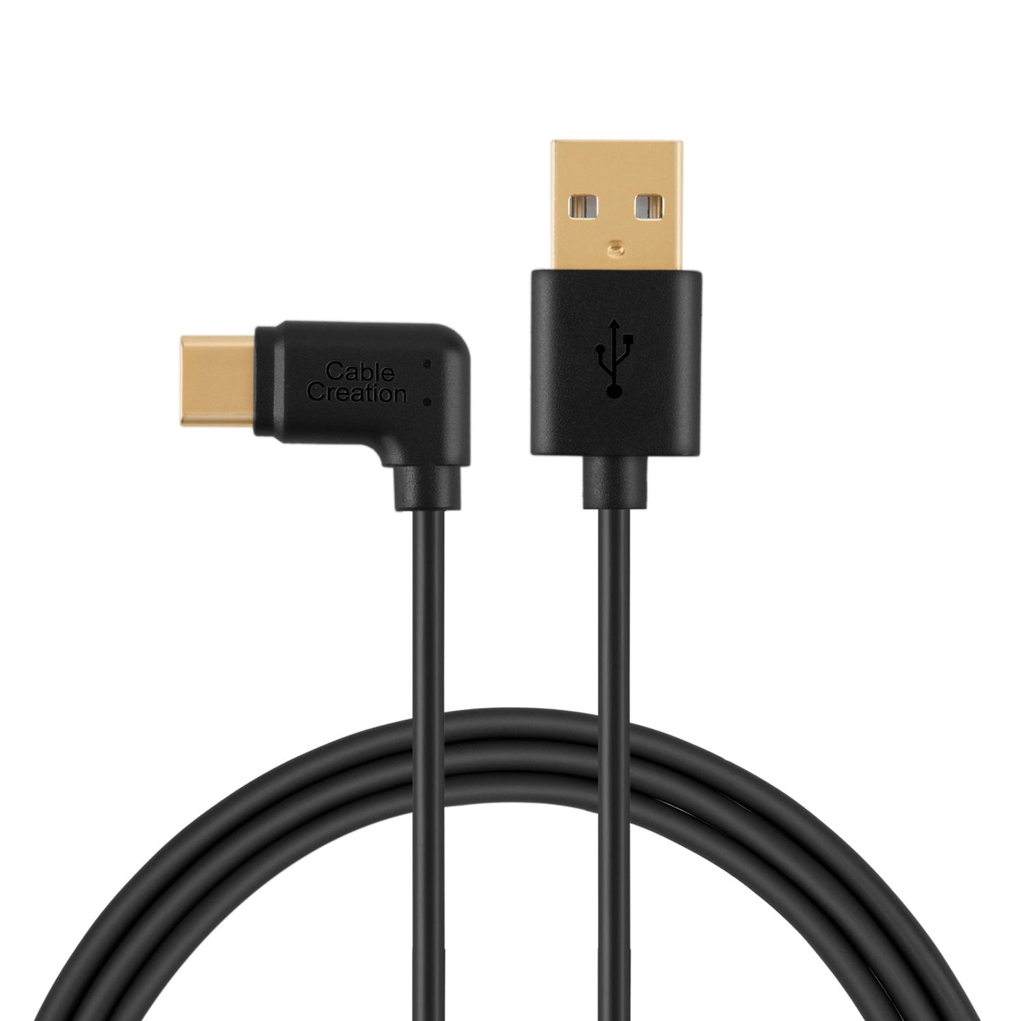 CableCreation USB A to USB C Cable 6FT Angle, 3A USB C to USB A Cable 90 Degree, Type USB C Charger Cable Compatible with Car Carplay, iPhone 15 Pro