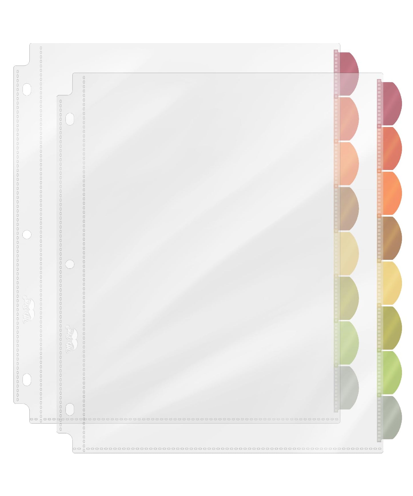 Mr. Pen- Clear Sheet Protectors with Tabs, 8.5x11 Inches, 8 Tabs, 2 Sets | Durable Clear Plastic Dividers for 3 Ring Binders, Insertable Index Page