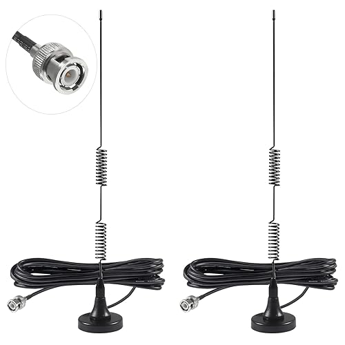 AEDIKO 2pcs Police Scanner Antenna - 20-1300MHz Radio Scanner Antenna for Police Radio Scanner
