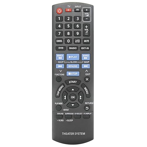 New N2QAYB000694 Remote Control fit for Panasonic DVD Home Theater Sound System SA-XH170 SB-HF171 SB-HC171 SB-HS171 SC-XH70 SB-HF75 SB-HC10 SB-HC75