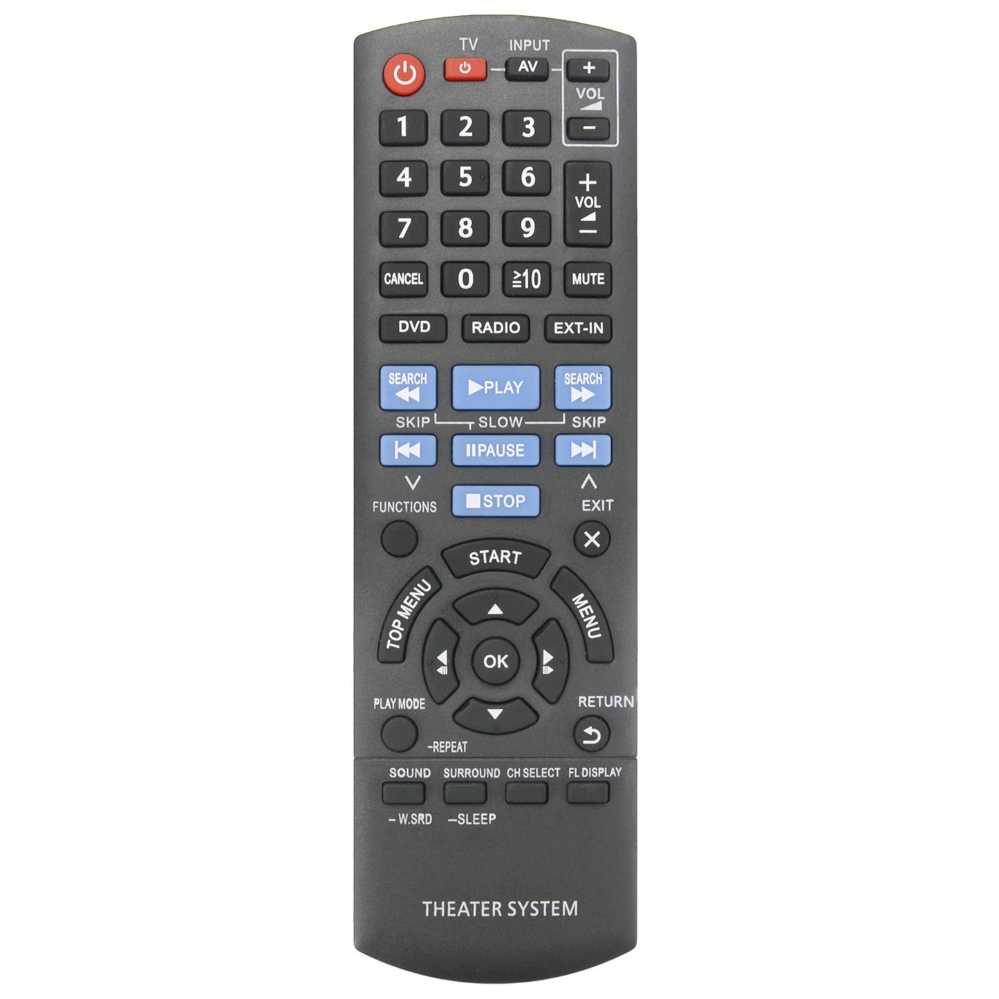 New N2QAYB000694 Remote Control fit for Panasonic DVD Home Theater Sound System SA-XH170 SB-HF171 SB-HC171 SB-HS171 SC-XH70 SB-HF75 SB-HC10 SB-HC75