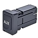 RLP Aux Port Replacement 86190-02010 Fit for Corolla Tundra Camry RAV4 Tacoma Highlander Sienna Auxiliary Jack Port Audio Input Jack Kit Stereo