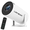 Lumi Beam Projector, Lumi Beam Portable Projector, Mini Wall Movie Projector for Bedroom, Pocket-Sized 180° Rotation, Auto Keystone, Window Scenes