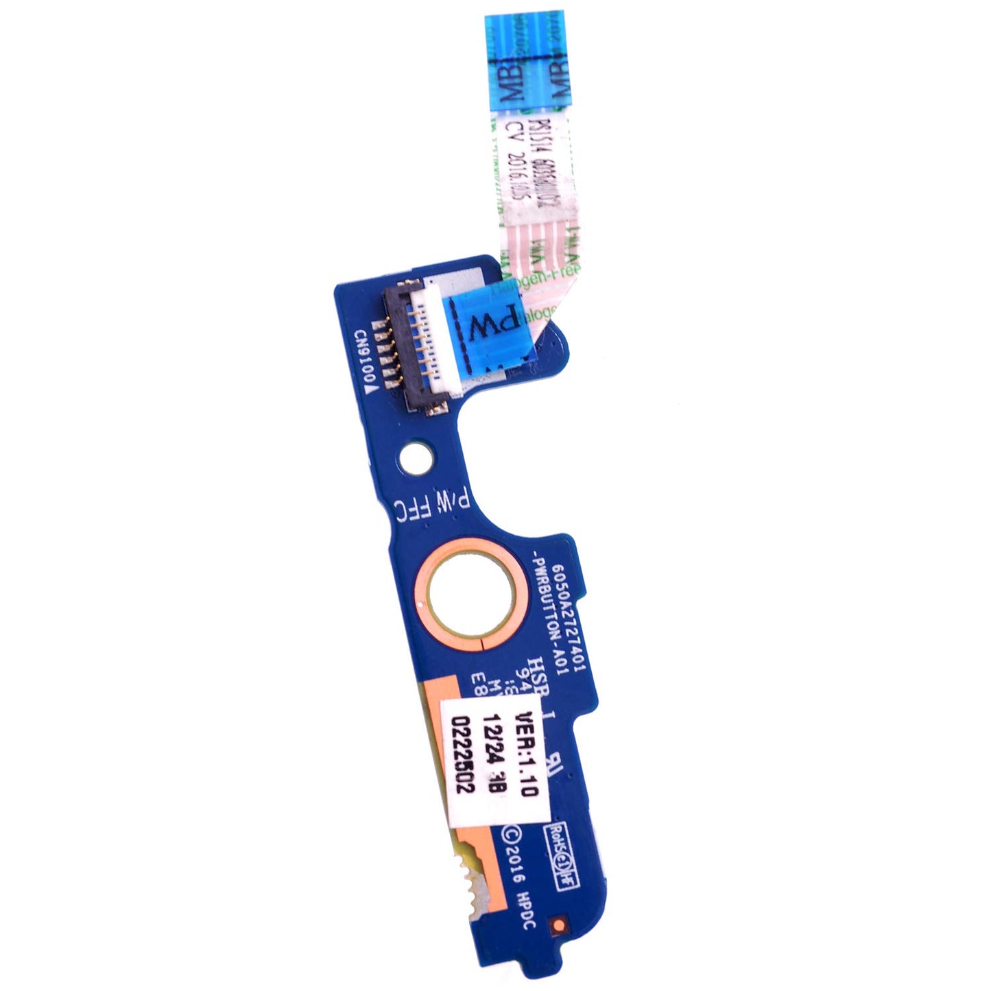 Deal4GO Power Button Board with Cable Replacement for HP Elitebook 755 G3 850 G3 745 G3 840 G3 Zbook 15U G3 14U C3 6050A2727401 6035B0129102