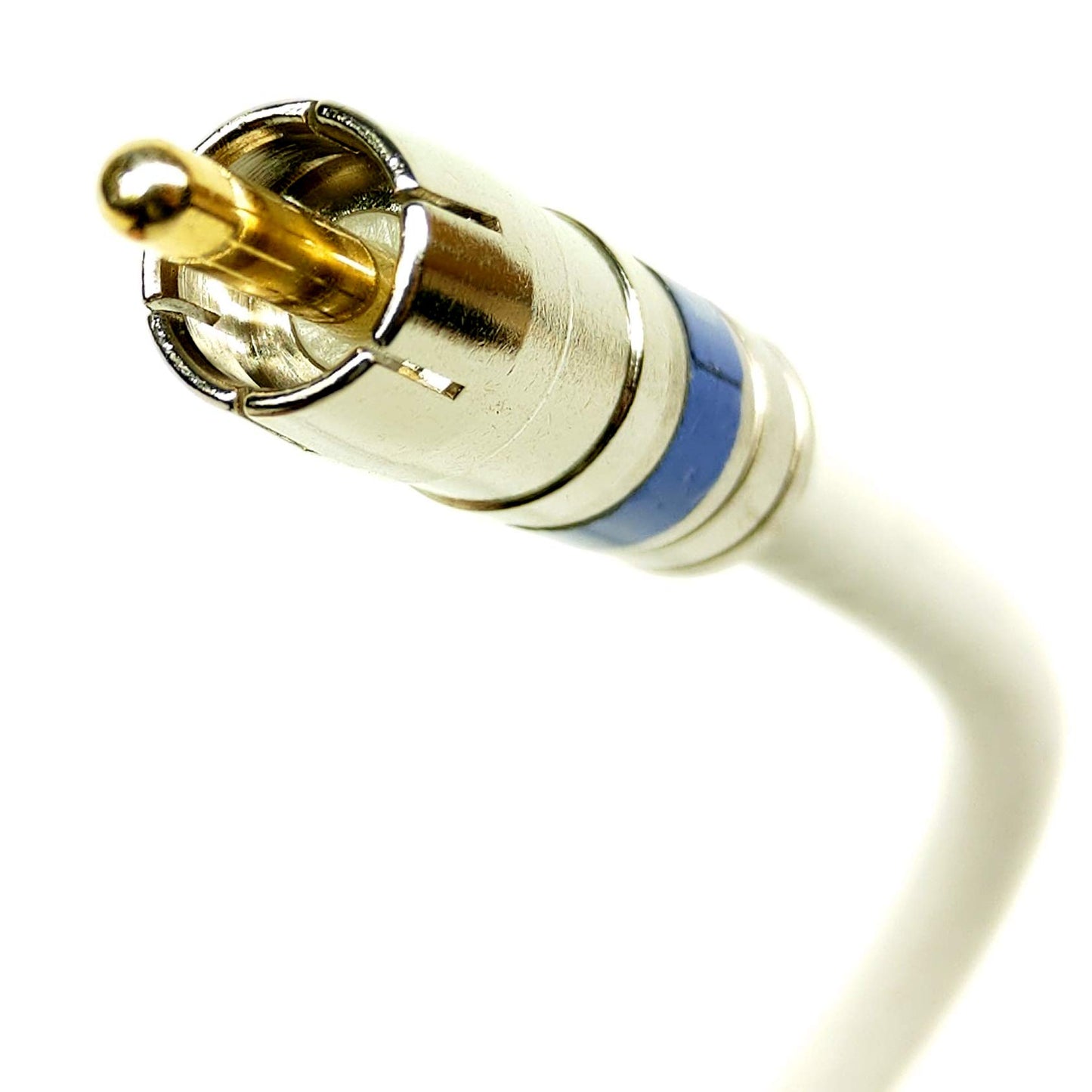 PHAT SATELLITE INTL - RCA Audio Cable, Bare Copper 18 AWG Solid Core Center Conductor, Gold Plated Pin, Brass Fittings, Bi-Shield 60% Braid 100% Foil