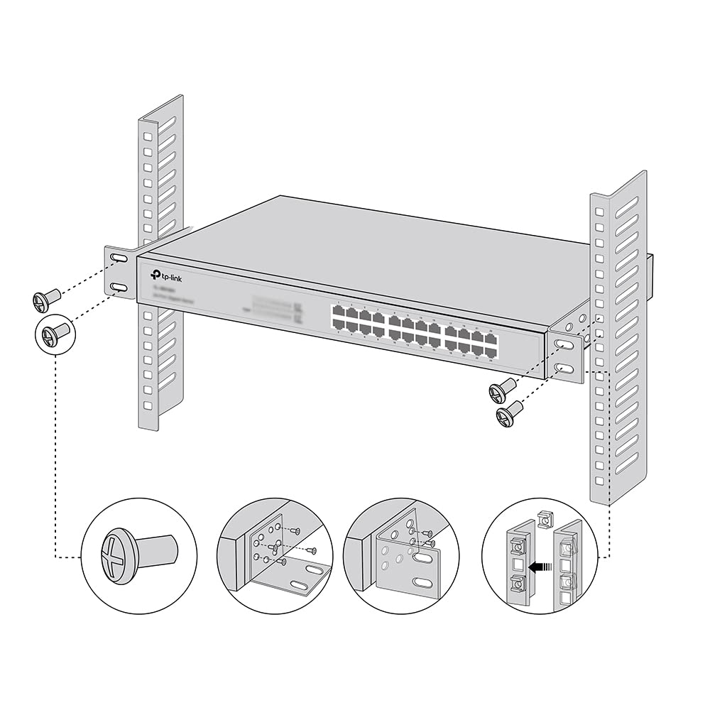TP-Link RackMount Kit-13 Mounting Bracket| Compatible with TP-Link 13-inch Rackmount Switches, Routers, Controllers and Other Products | Sturdy Metal