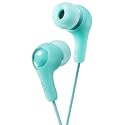 JVC Gumy in Ear Earbud Headphones, Powerful Sound, Comfortable and Secure Fit, Silicone Ear Pieces S/M/L - HAFX7G Green