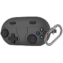 Geiomoo Silicone Case for Beats Solo Buds, Funny Cartoon Game Design Protective Cover with Carabiner (Dark Gray)