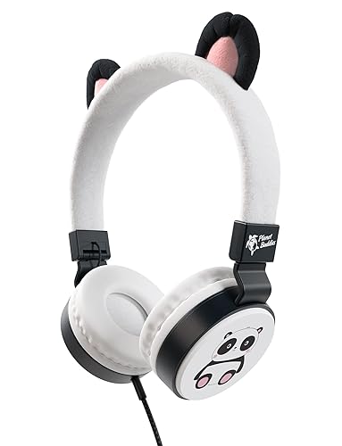 Planet Buddies Kids Headphones for School Travel, Safe Volume Limited, HD Mic Stereo Sound On-Ear Girls Boys Headphones for Kid, Foldable 3.5mm Wired…
