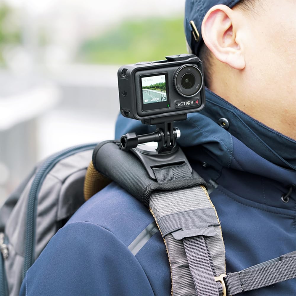 MAXCAM Backpack Shoulder Strap Mount Compatible with DJI Osmo Action 5/4/3