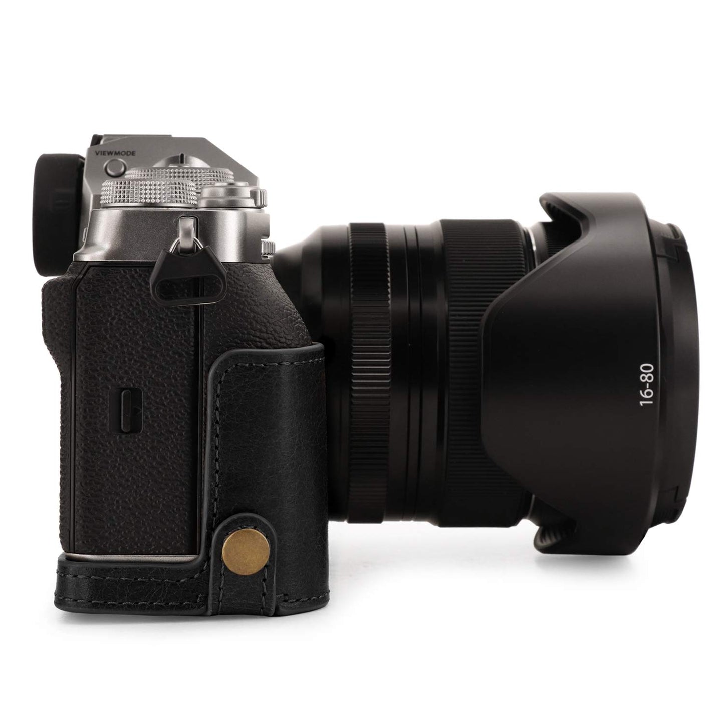 MegaGear MG1923 Ever Ready Genuine Leather Camera Half Case Compatible with Fujifilm X-T4 - Black