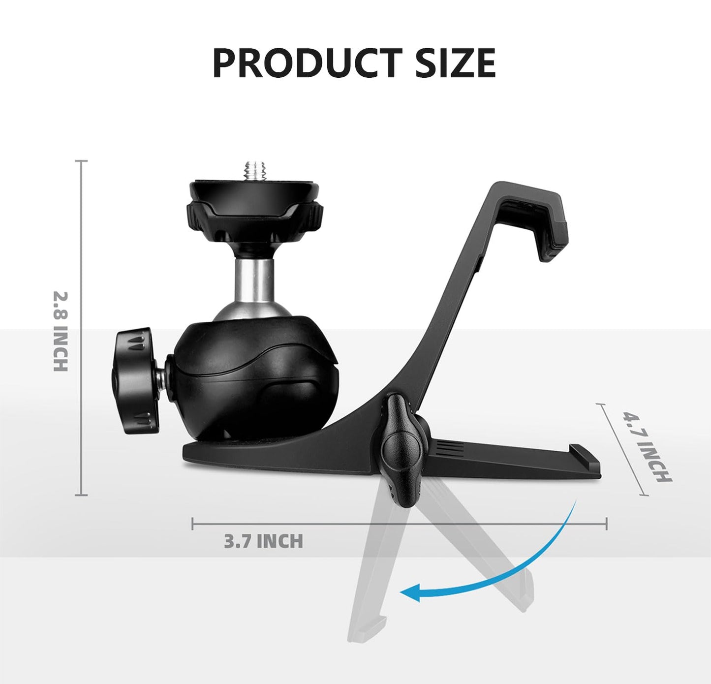 RAUBAY ?CM01? Monitor Top Camera Mount Clamp, Hanging Webcam Stand with 1/4" Screw, Suitable for Flat-Screen Monitors, for Live Stream, Video