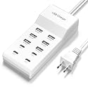 USB C Charger, 50W 10 Ports USB C Charging Station, USB C Charger Block, USB Charger Multiple Devices, USB Power Plug Desktop Charger Hub, USB Wall