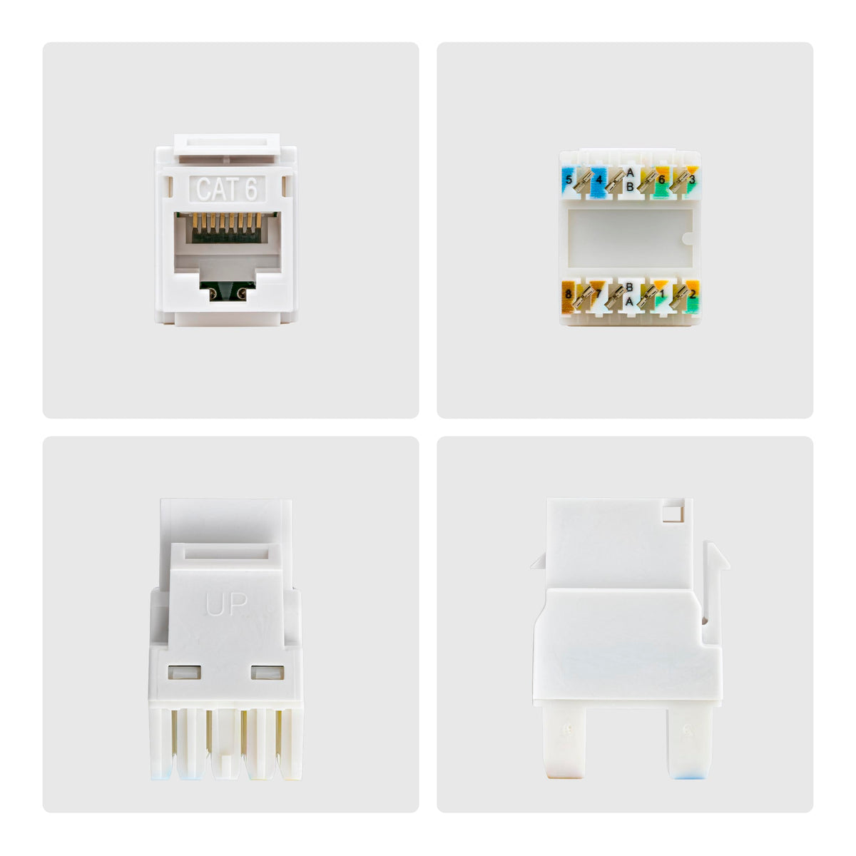 StarTech Cat6 Keystone Jack 24-Pack, UTP, 180 110 Punch Down, White