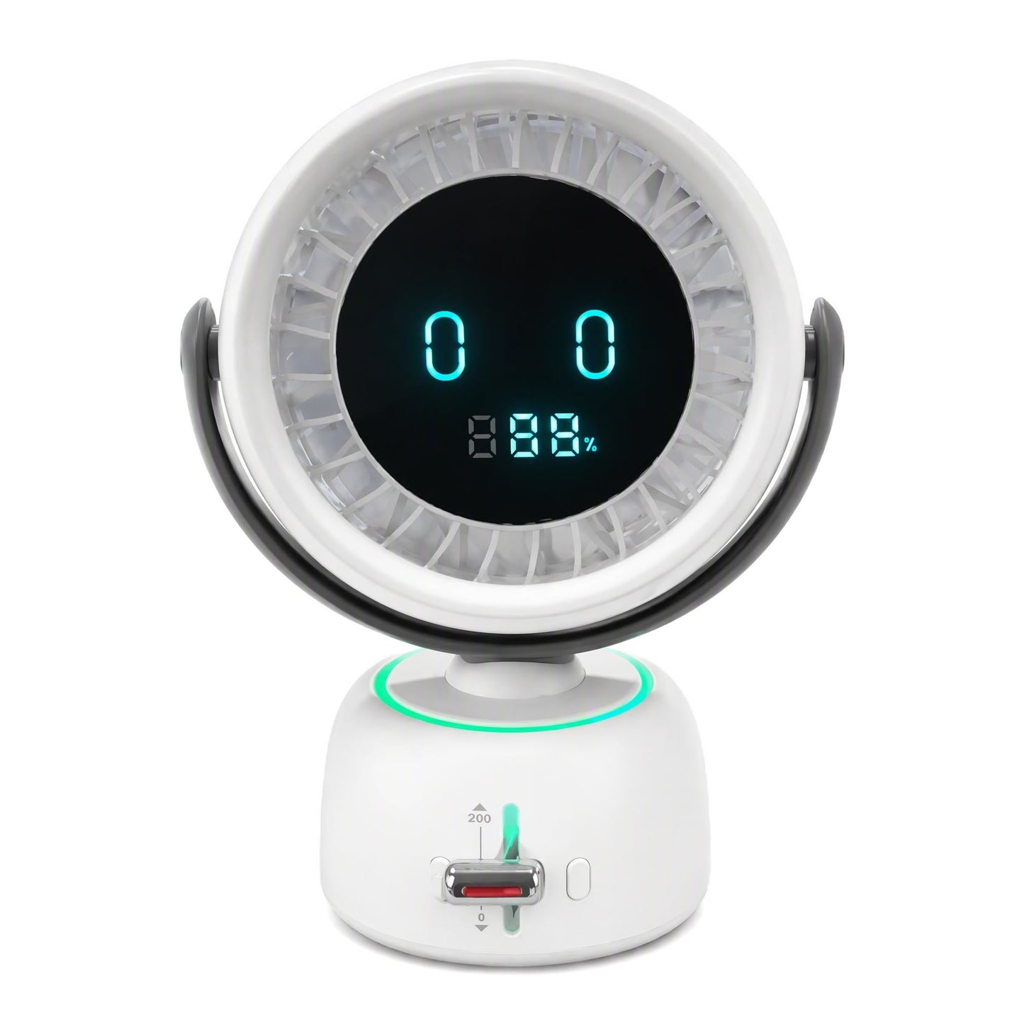 Smart Table Fan with Face Tracking, RGB Ambient Light, Speed Control