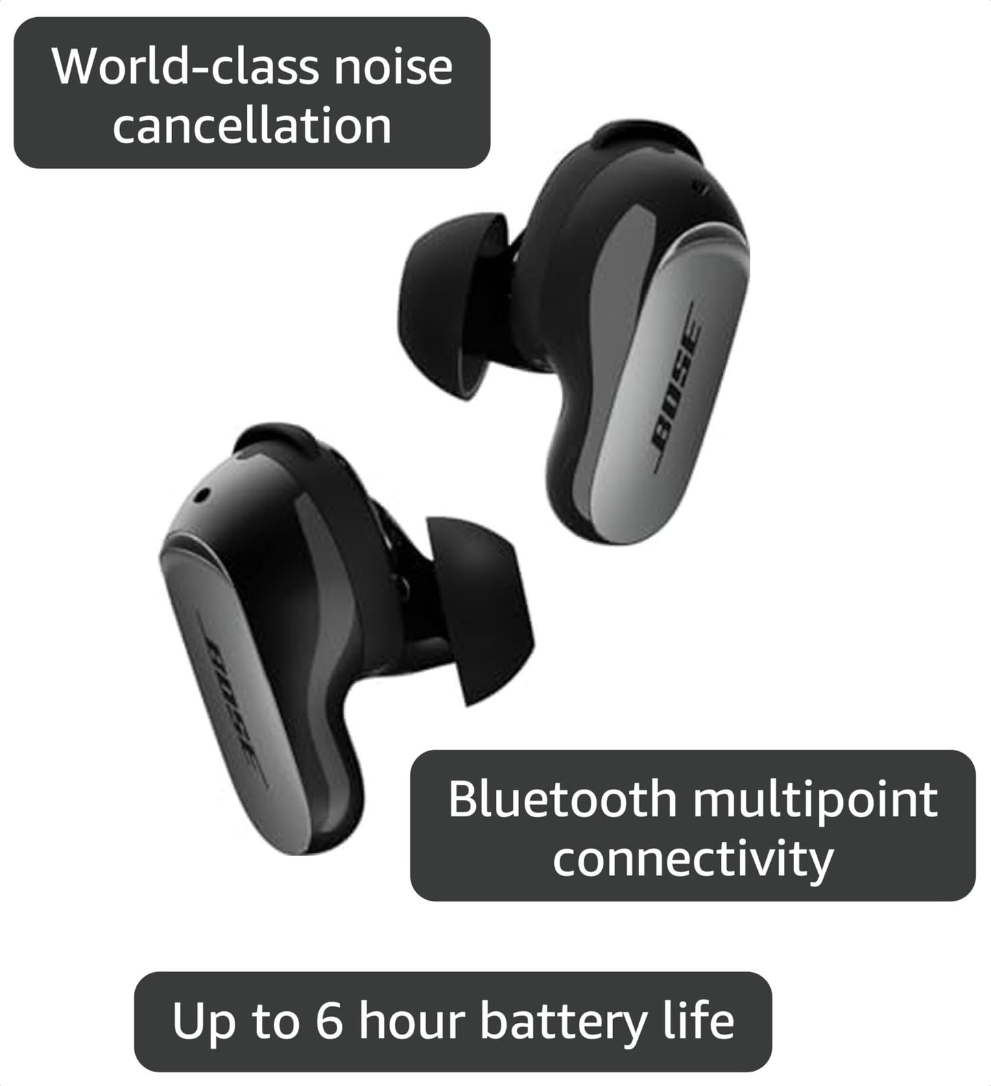 Bose QuietComfort Ultra Earbuds (2nd Gen) - Wireless Noise Cancelling Earbuds with Mic, Immersive Audio, USB-C Charging, Up to 6 Hours Battery, IPX4