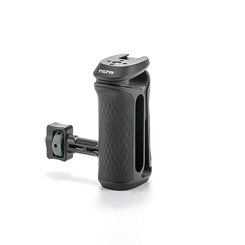 Tilta Xeno Side Handle for Filmmakers & Cameras - Black | Secure Connection & Helps Prevent Rotation | Adjustable Height | Textured Silicone Grip |