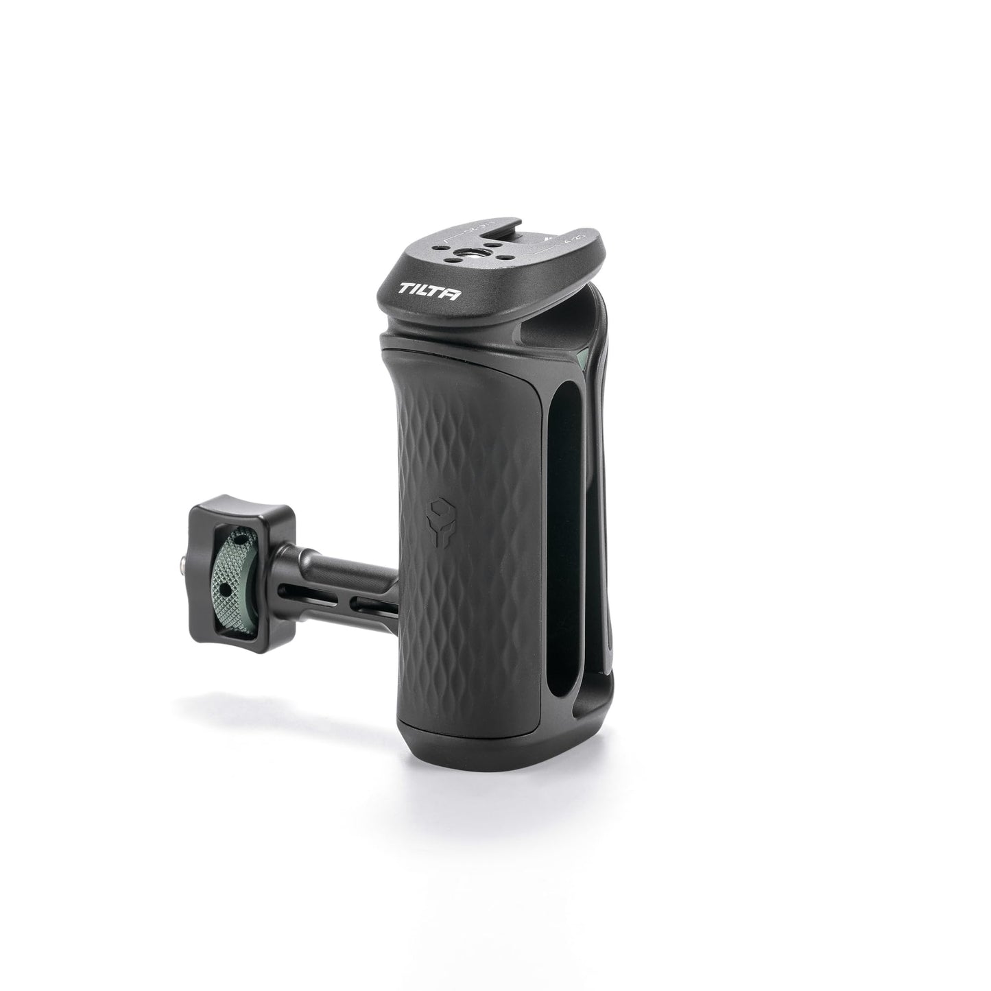 Tilta Xeno Side Handle for Filmmakers & Cameras - Black | Secure Connection & Helps Prevent Rotation | Adjustable Height | Textured Silicone Grip |