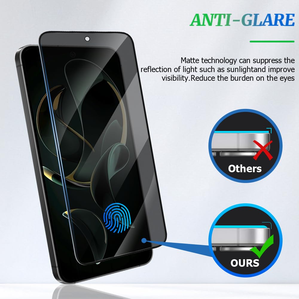 2 Pack Galaxy S26 Plus Anti spy Privacy Screen Protector, 9H Tempered Glass,Anti-Scratch, Smooth and Responsive Absolute, No Bubbles, High Definition