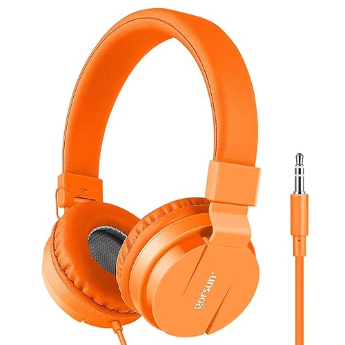 gorsun Kids Headphones, Lightweight Stereo Wired Toddler Headphones，Adjustable Headband Children's Headset for Smartphones Computer Pad…