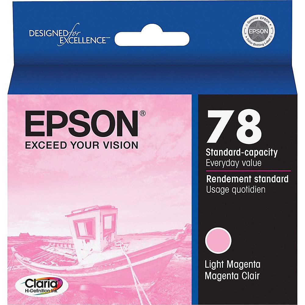 Epson Claria Hi-Definition 78 Standard-Capacity Inkjet Cartridge Light Magenta T078620