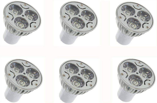 GU10 LED Light Bulbs 3W (30W Halogen Equivalent) Cool White Spot Light for Recessed Lighting, Home, Kitchen, Hotel, Bedroom - 6 Pack
